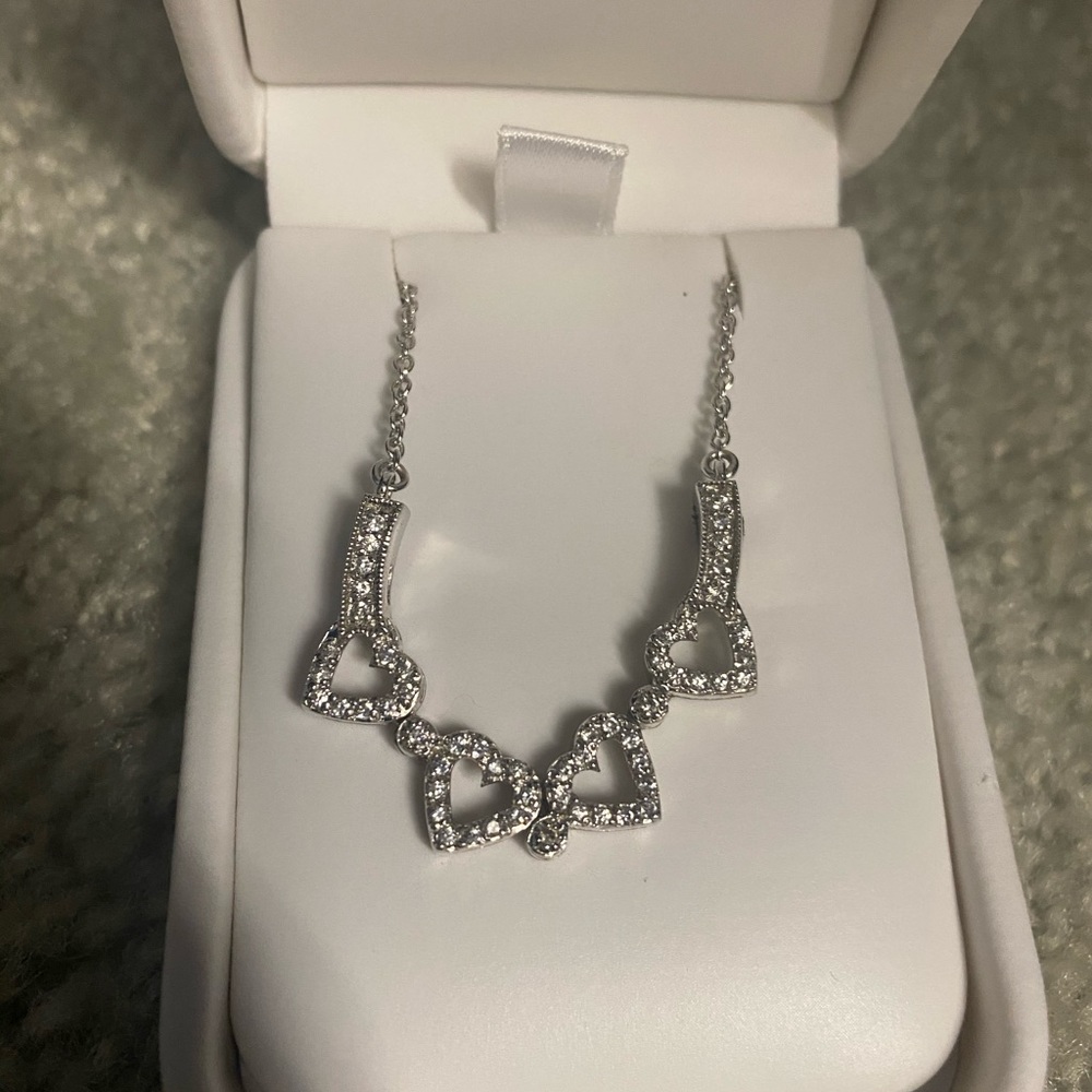 2-way diamond pendant hearts & clover real diamonds 💎 - Picture 3 of 5